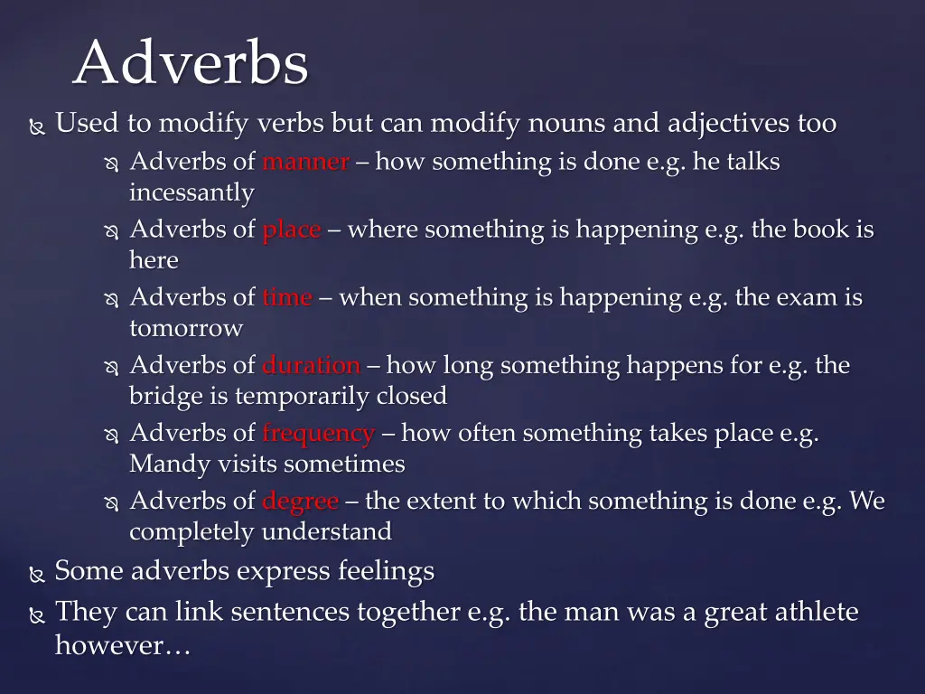 adverbs