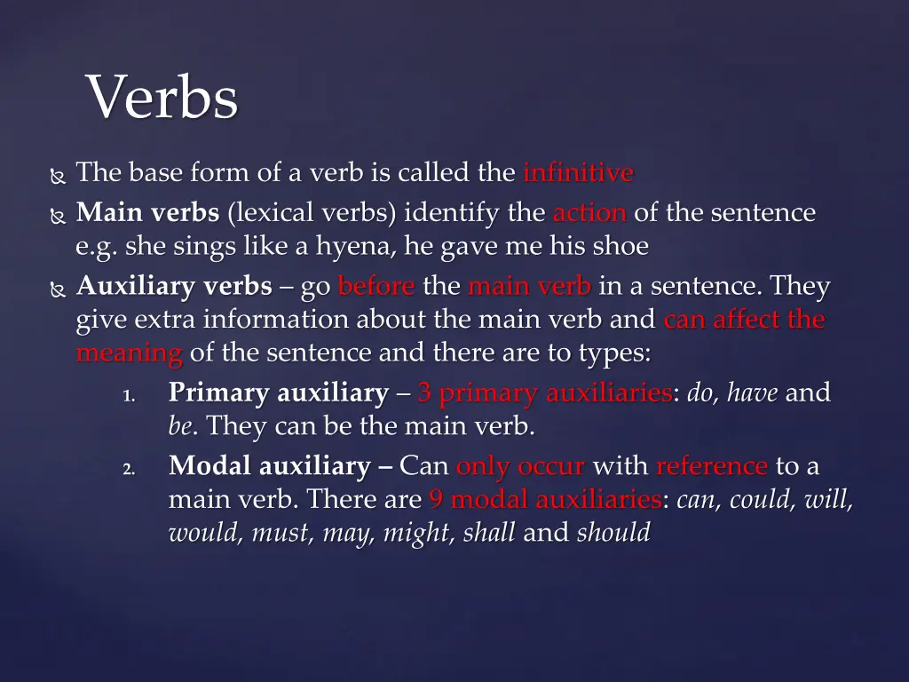 verbs