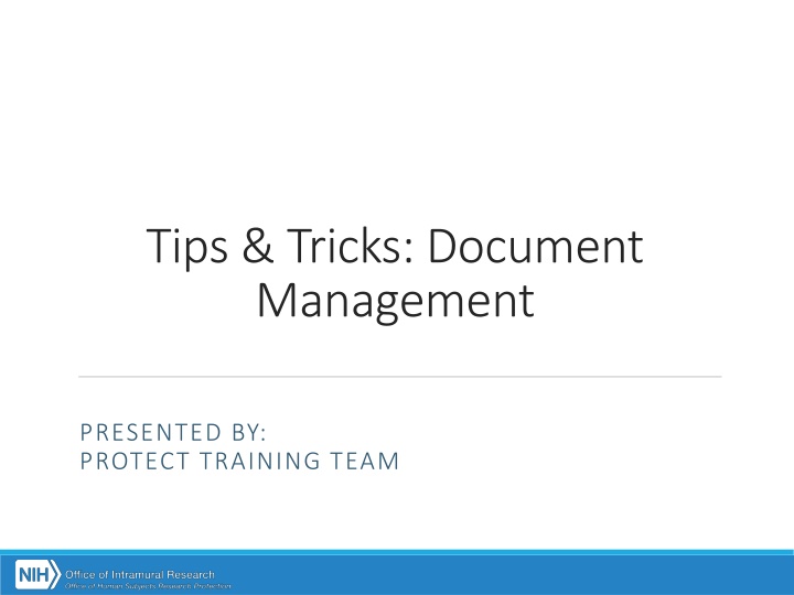 tips tricks document management