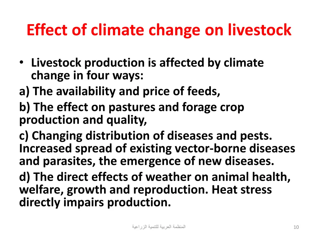 effect of climate change on livestock