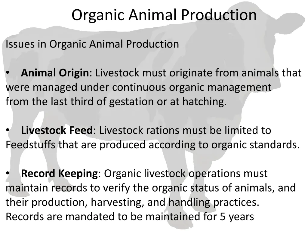 organic animal production 5