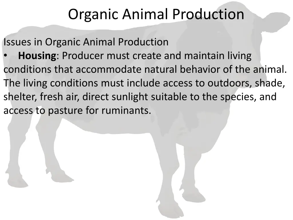 organic animal production 6