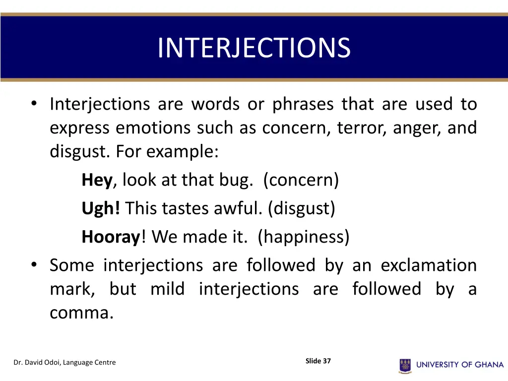 interjections