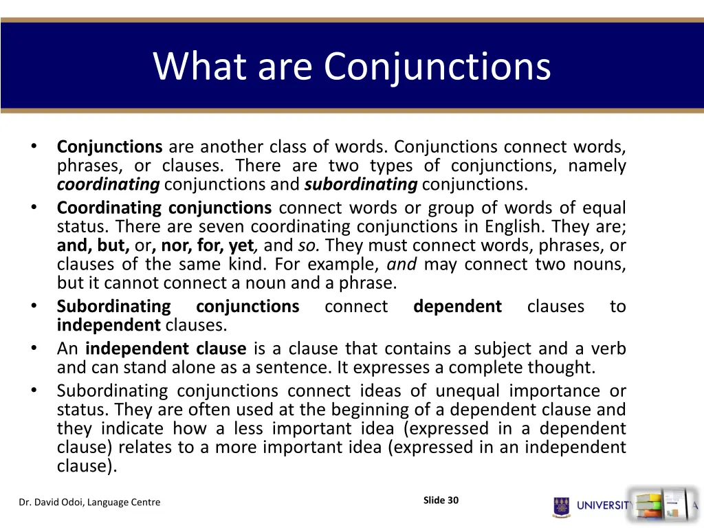 what are conjunctions