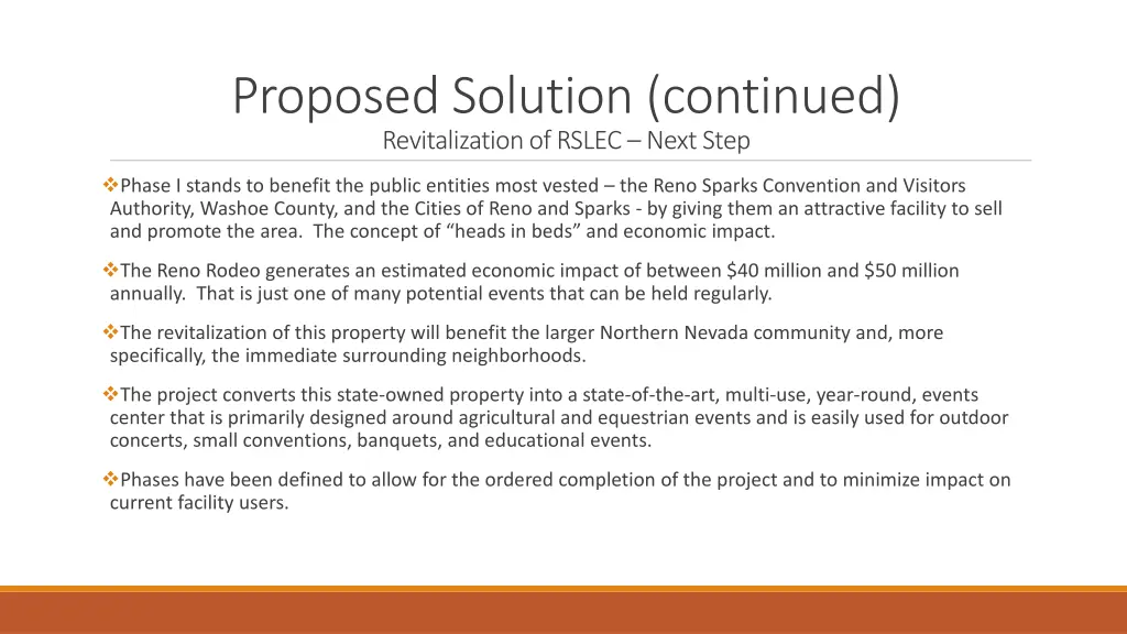 proposed solution continued revitalization 1