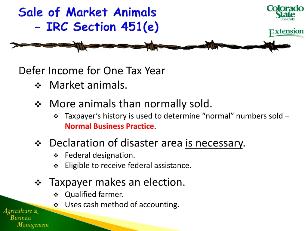 defer income for one tax year market animals