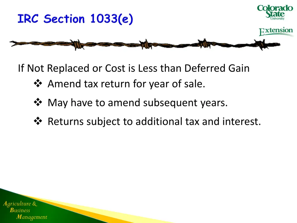 if not replaced or cost is less than deferred