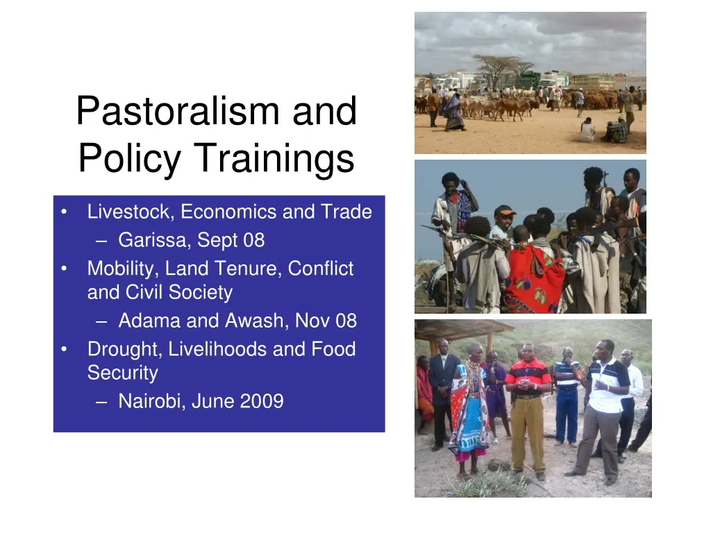 pastoralism and policy trainings