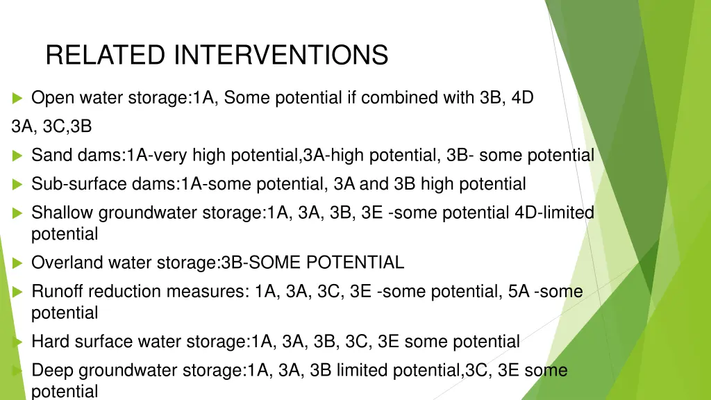 related interventions