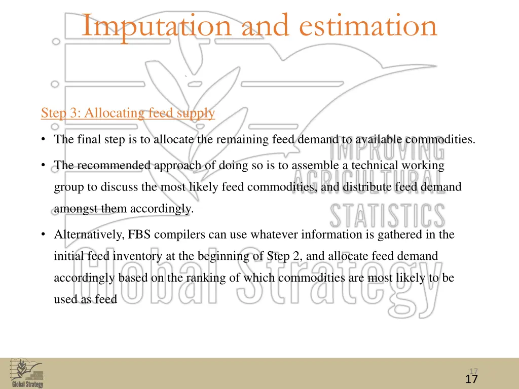 imputation and estimation 7