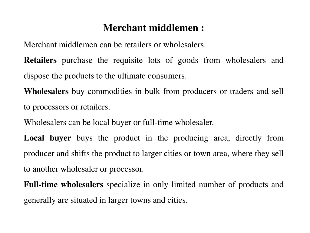 merchant middlemen