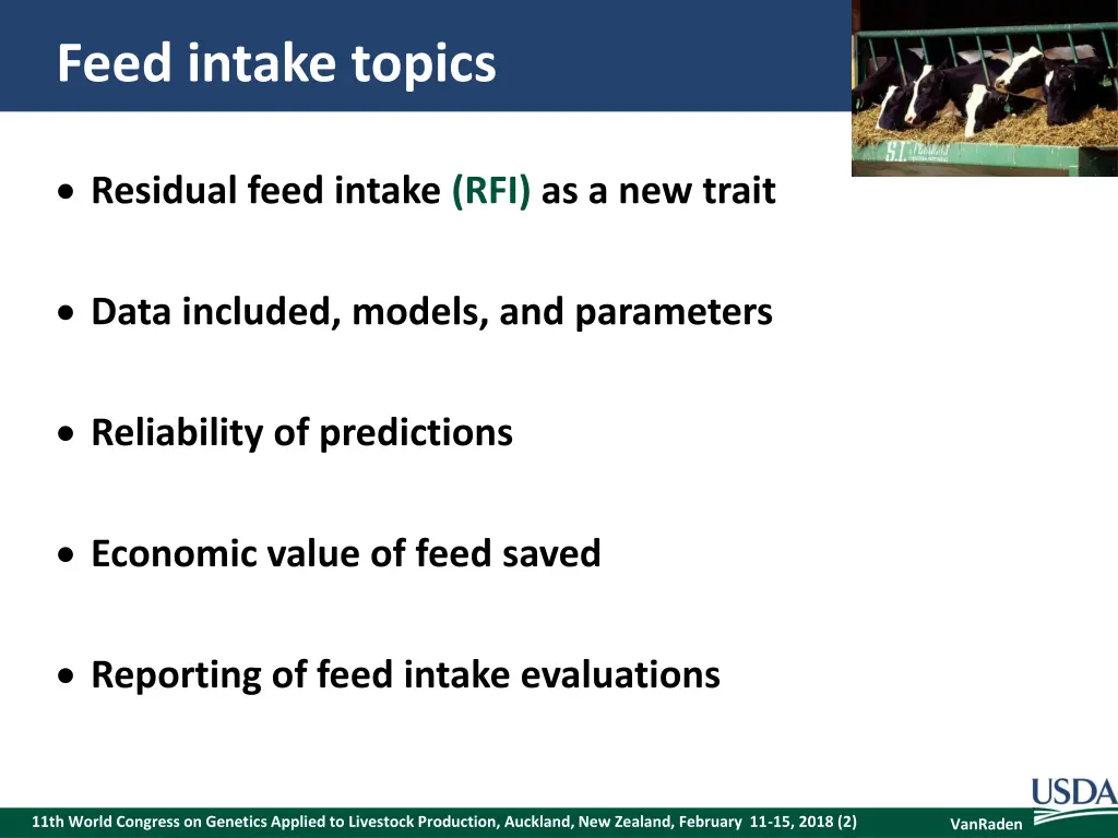 feed intake topics