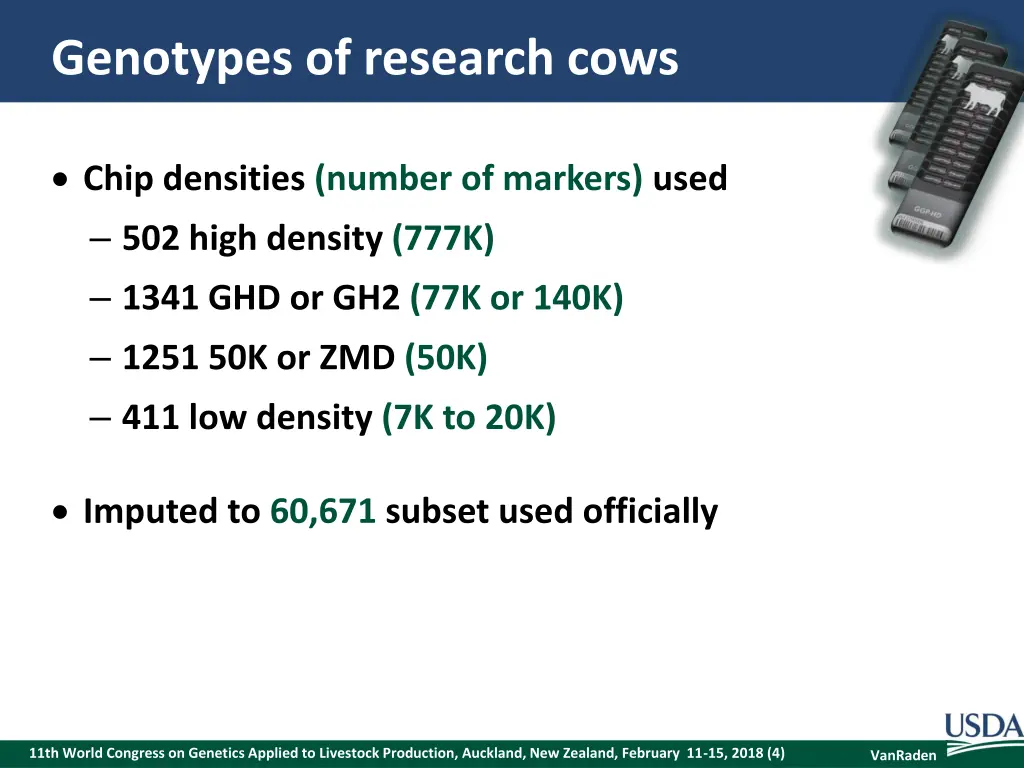 genotypes of research cows