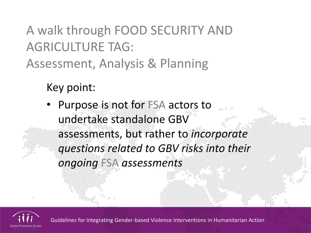 a walk through food security and agriculture