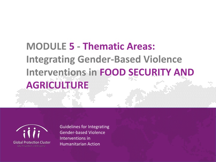 module 5 thematic areas integrating gender based