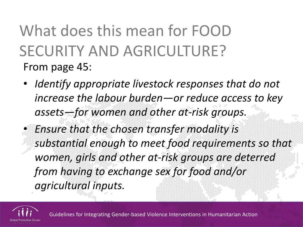 what does this mean for food security 5