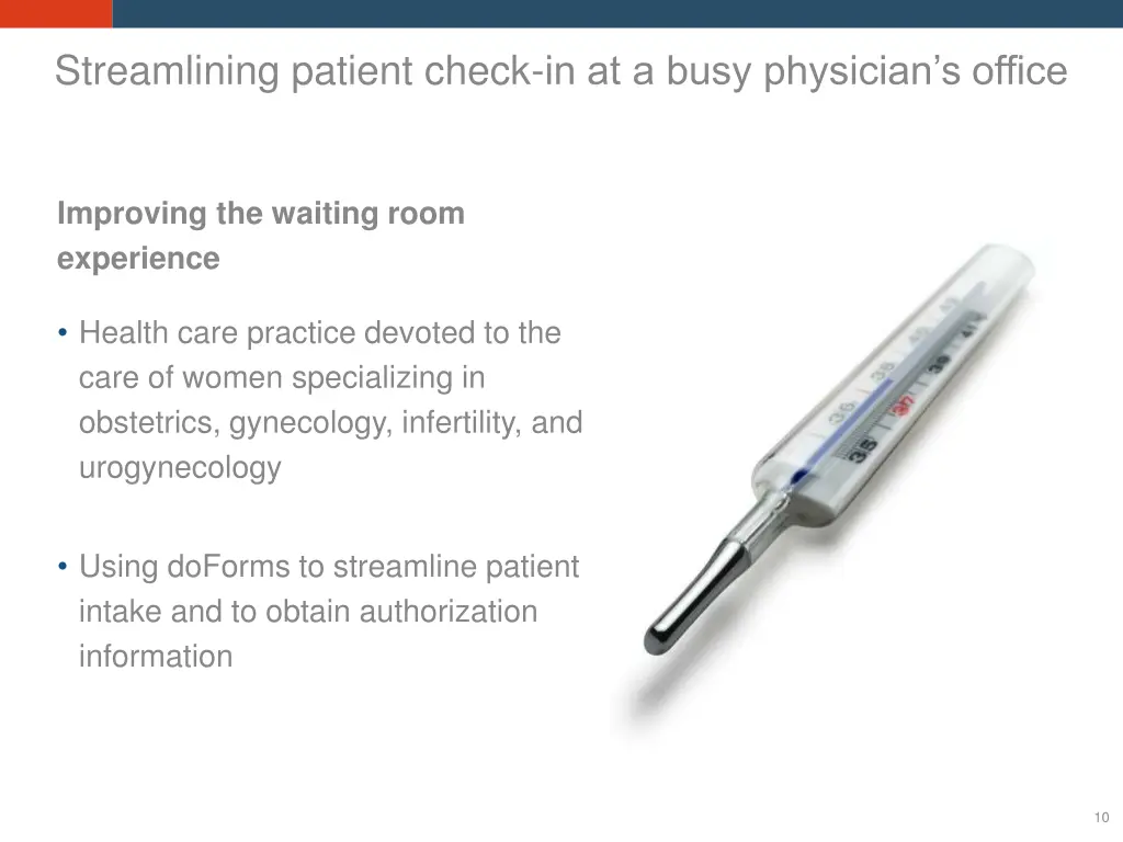 streamlining patient check in at a busy physician