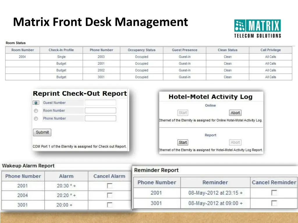 matrix front desk management 3