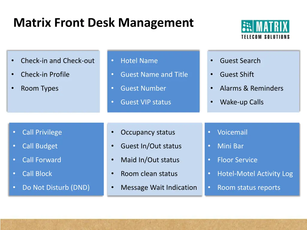 matrix front desk management 4