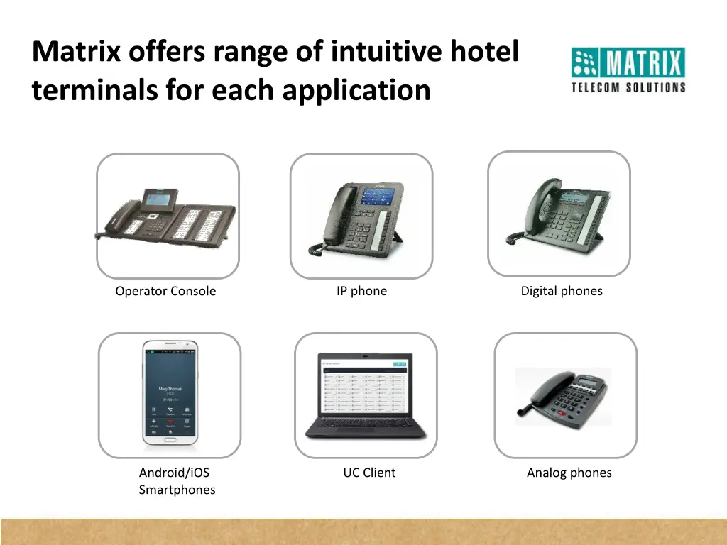 matrix offers range of intuitive hotel terminals