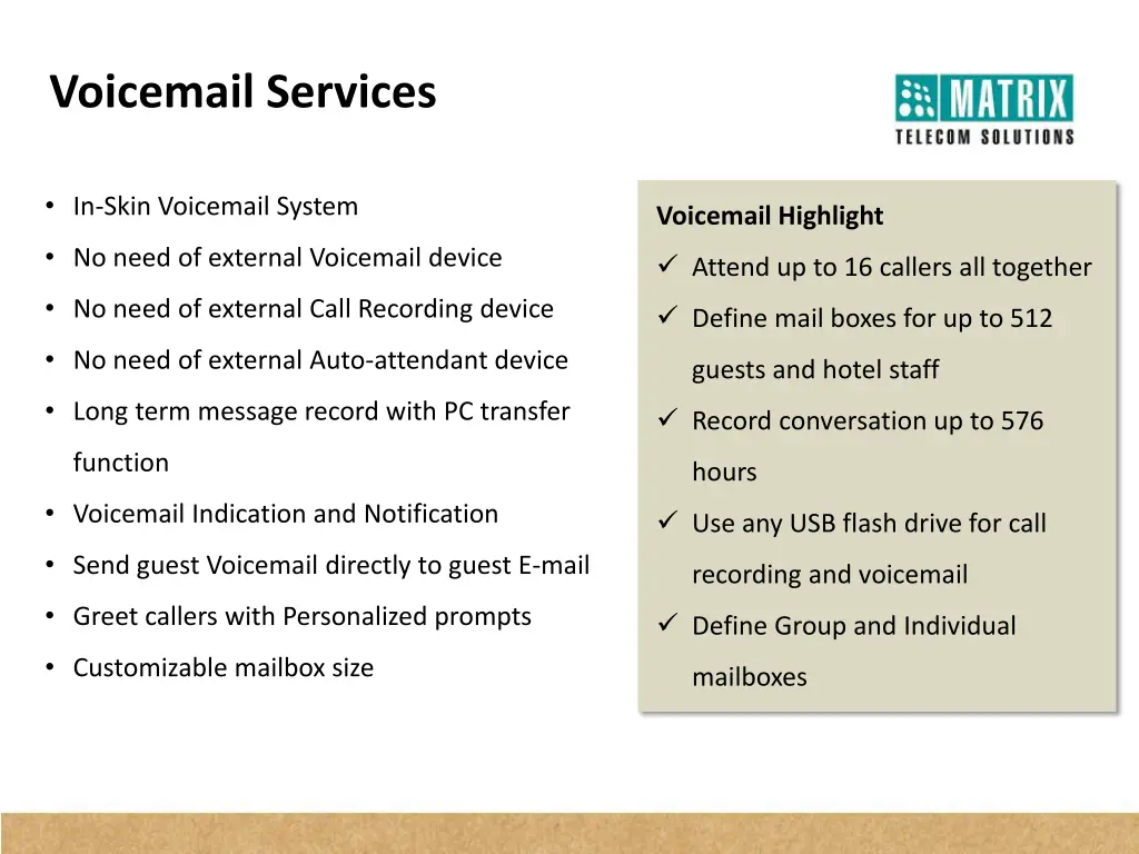 voicemail services