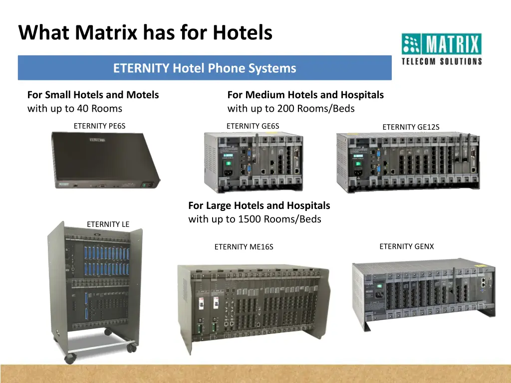 what matrix has for hotels 3