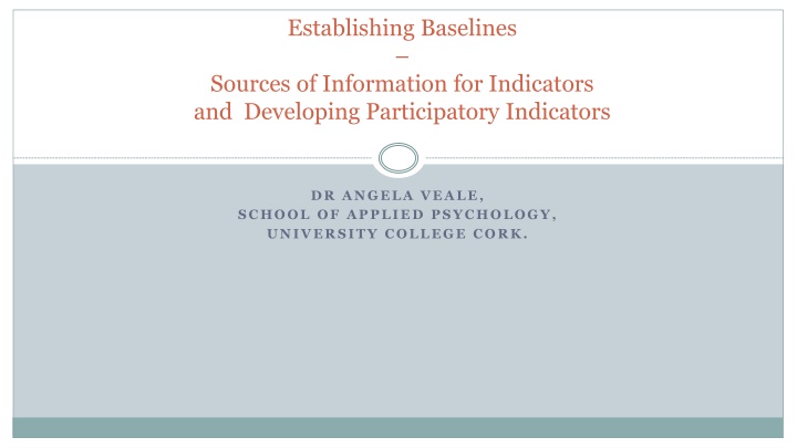 establishing baselines sources of information