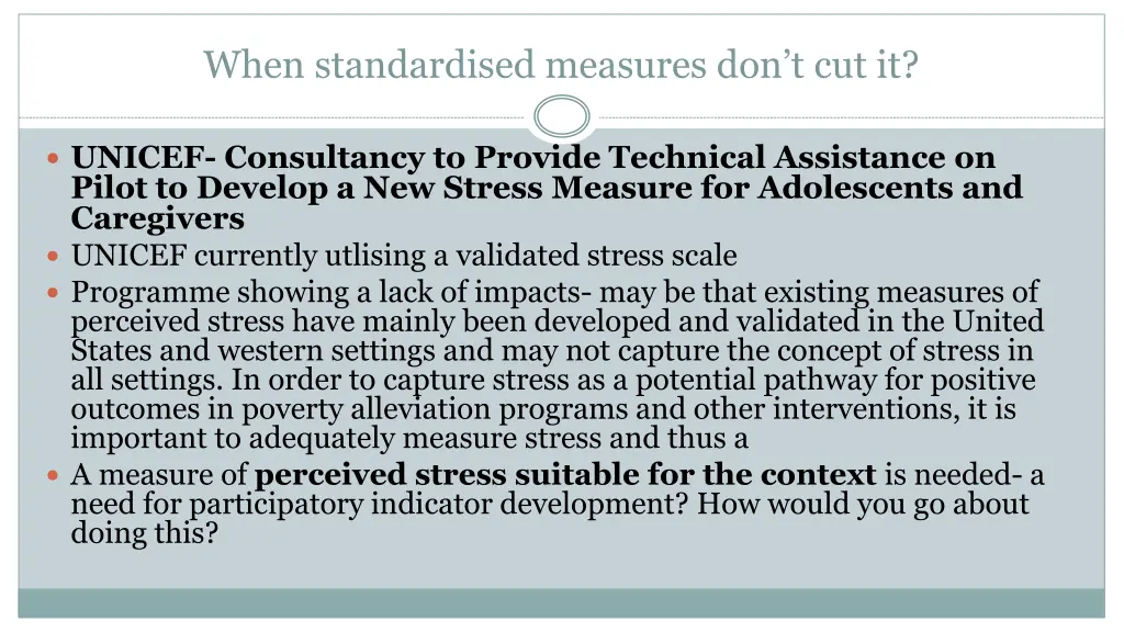 when standardised measures don t cut it