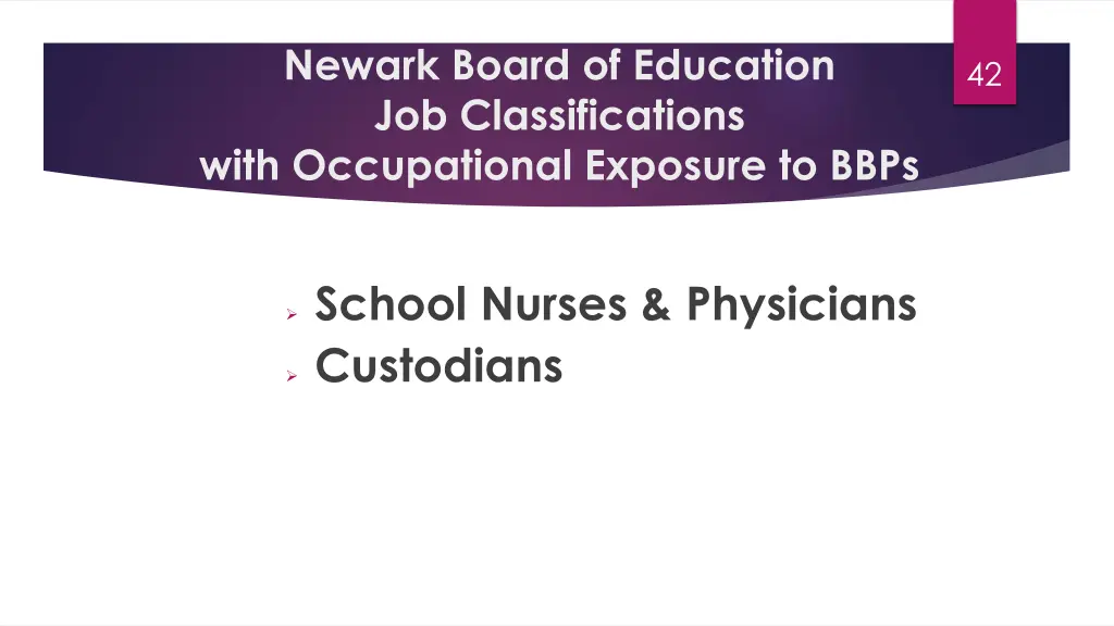 newark board of education job classifications