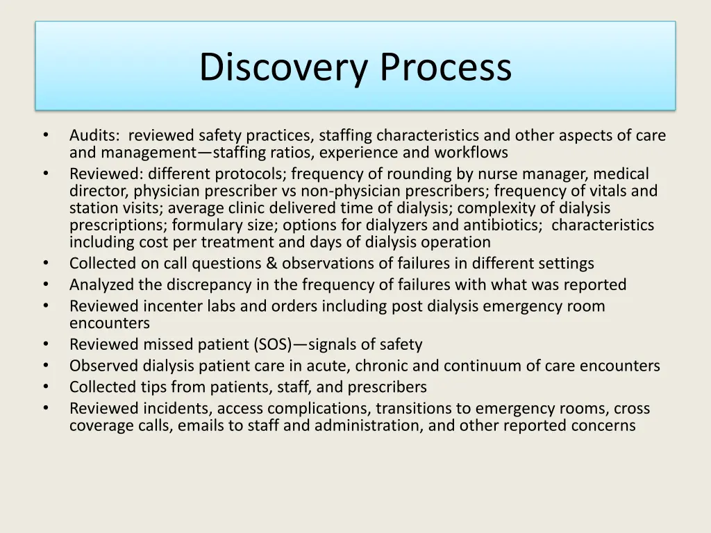 discovery process