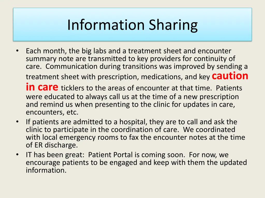 information sharing