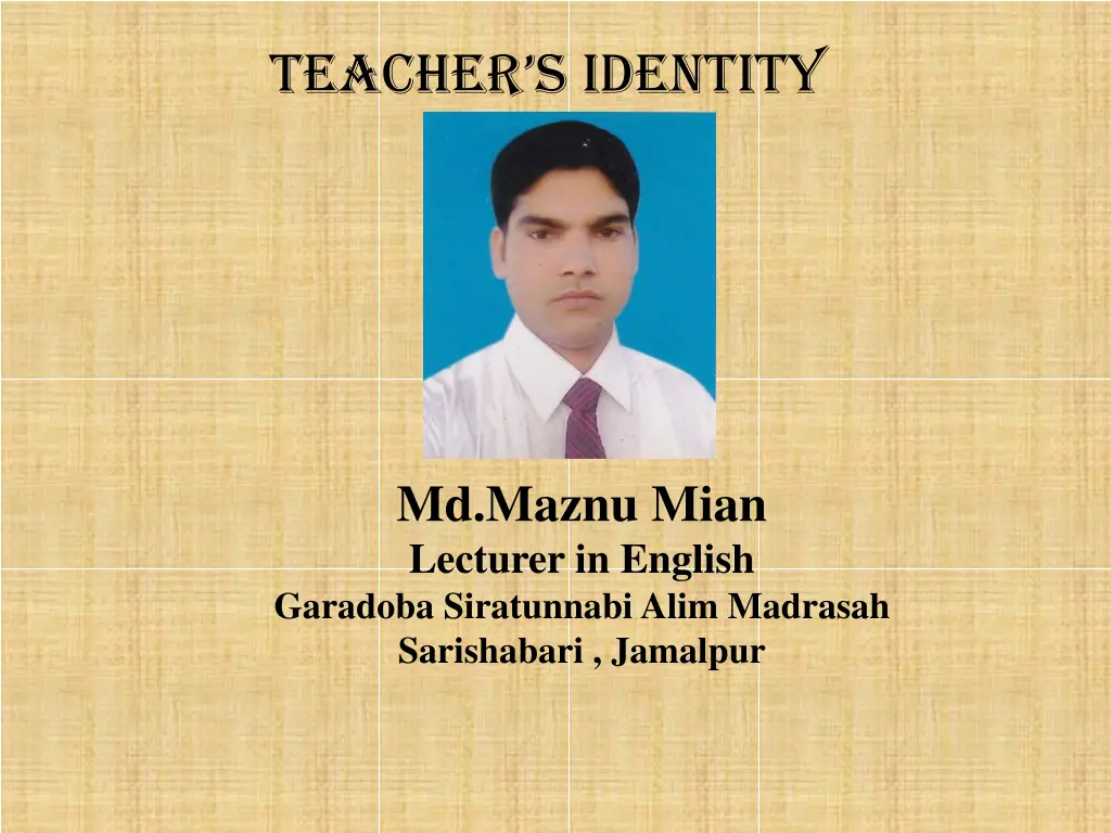 teacher s identity