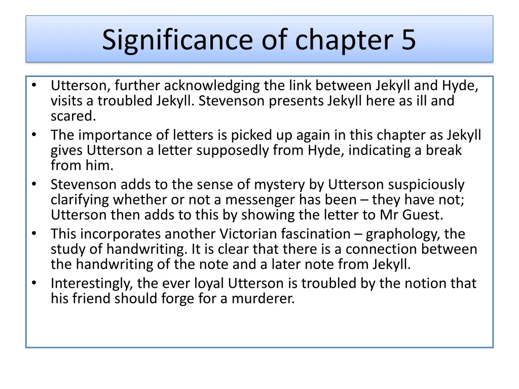 significance of chapter 5