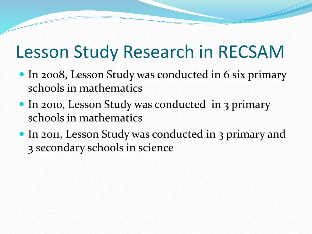 lesson study research in recsam