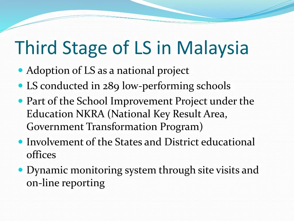 third stage of ls in malaysia