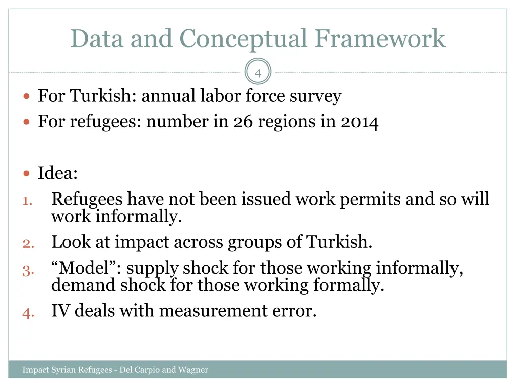 data and conceptual framework