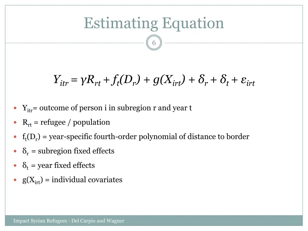 estimating equation