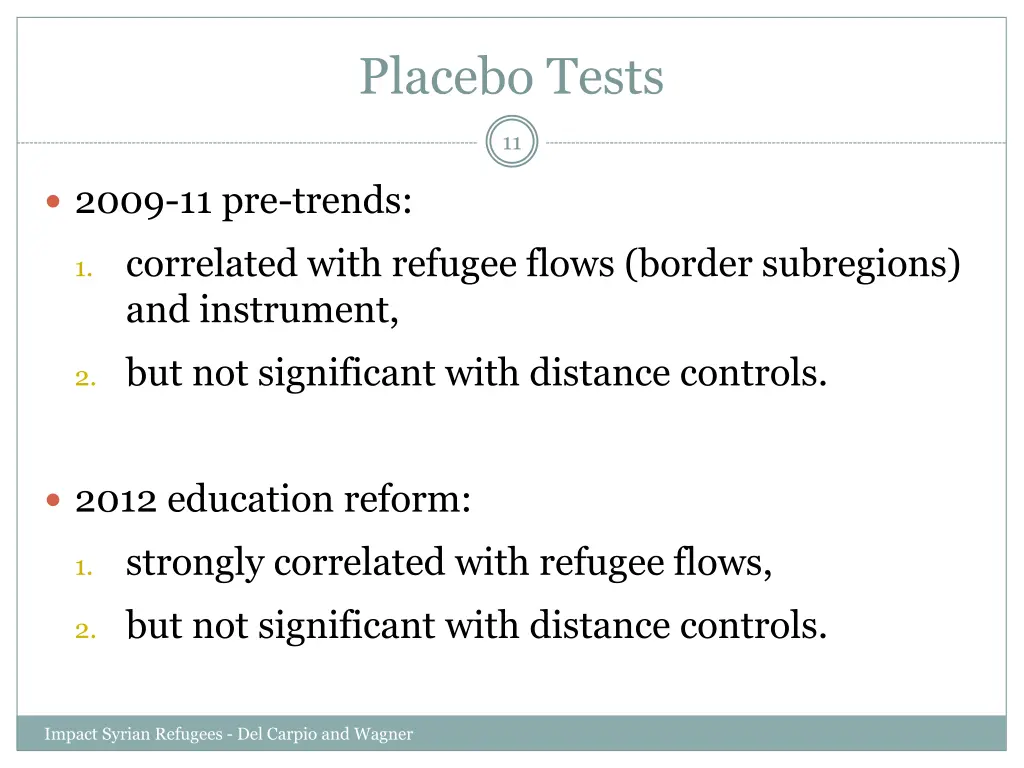 placebo tests