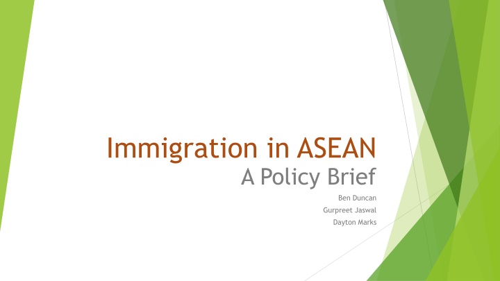 immigration in asean a policy brief