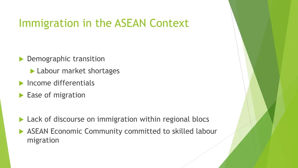 immigration in the asean context