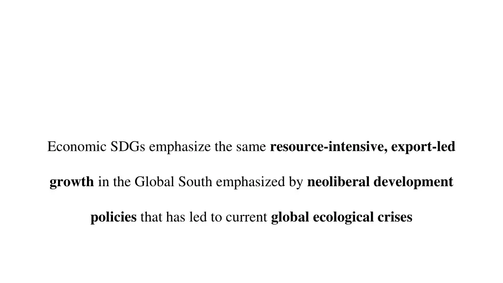 economic sdgs emphasize the same resource