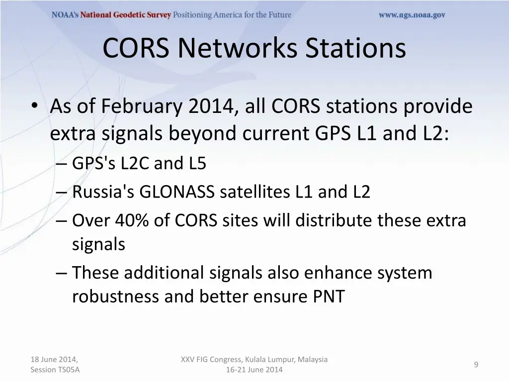 cors networks stations