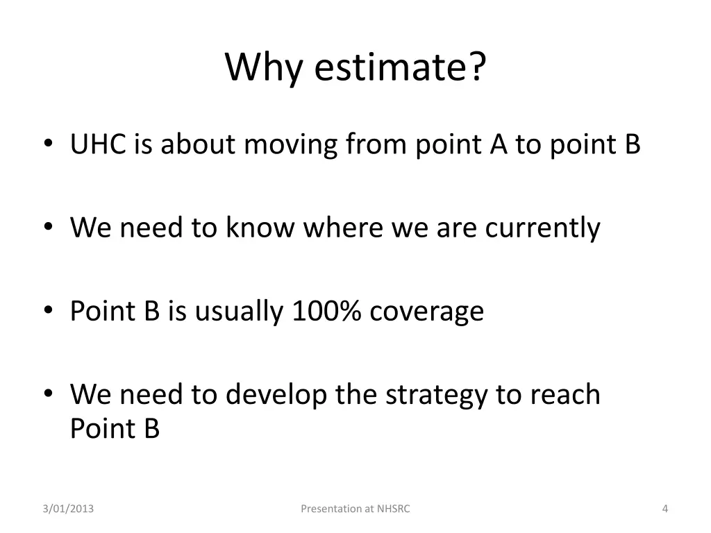 why estimate