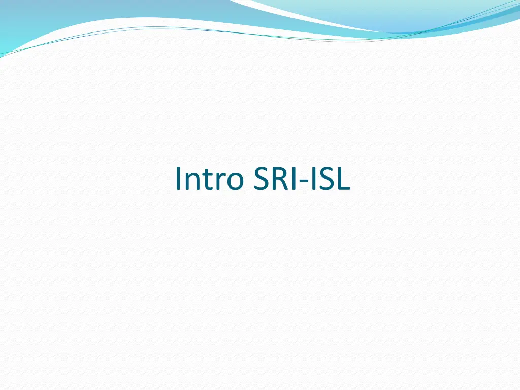 intro sri isl