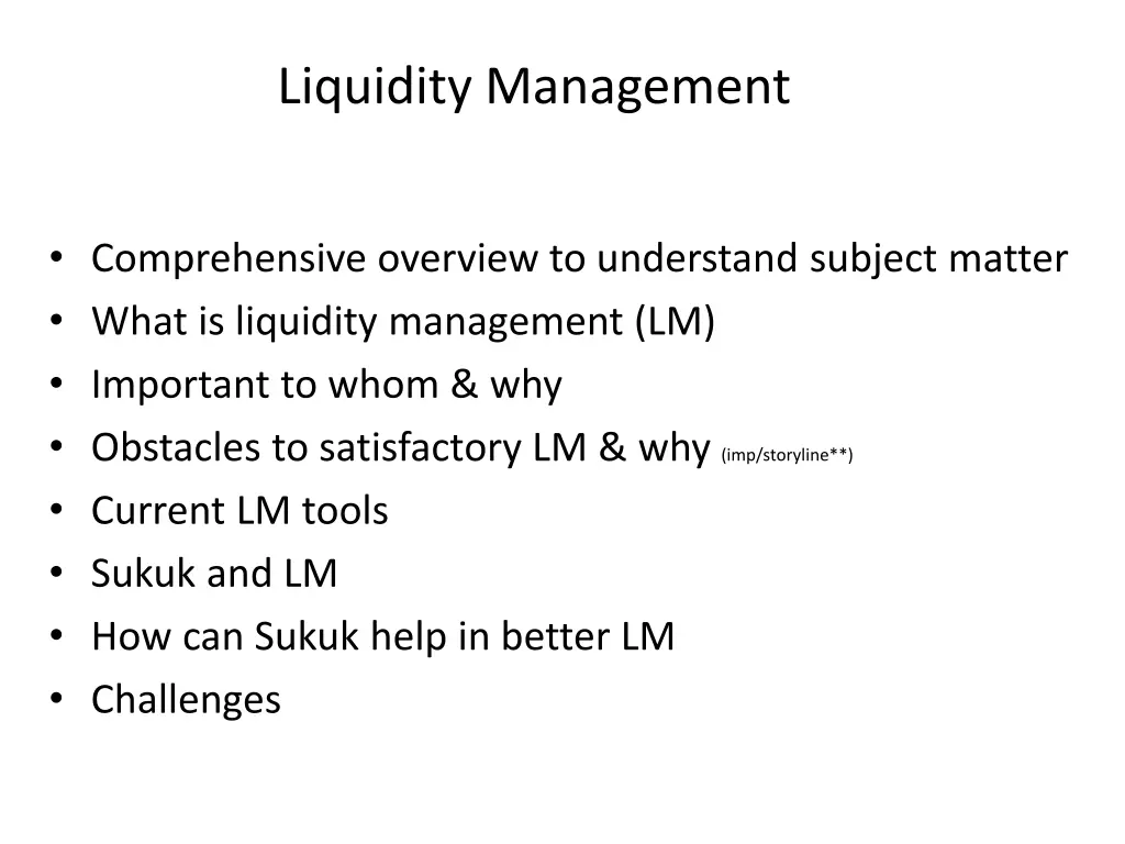 liquidity management 1