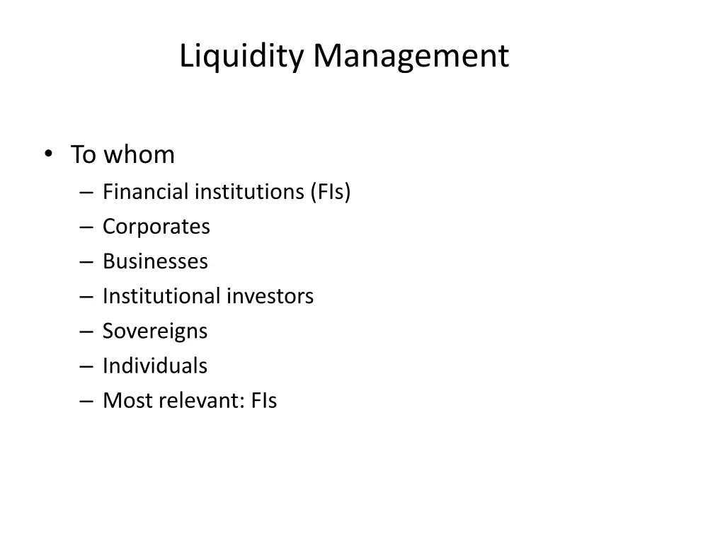 liquidity management 4