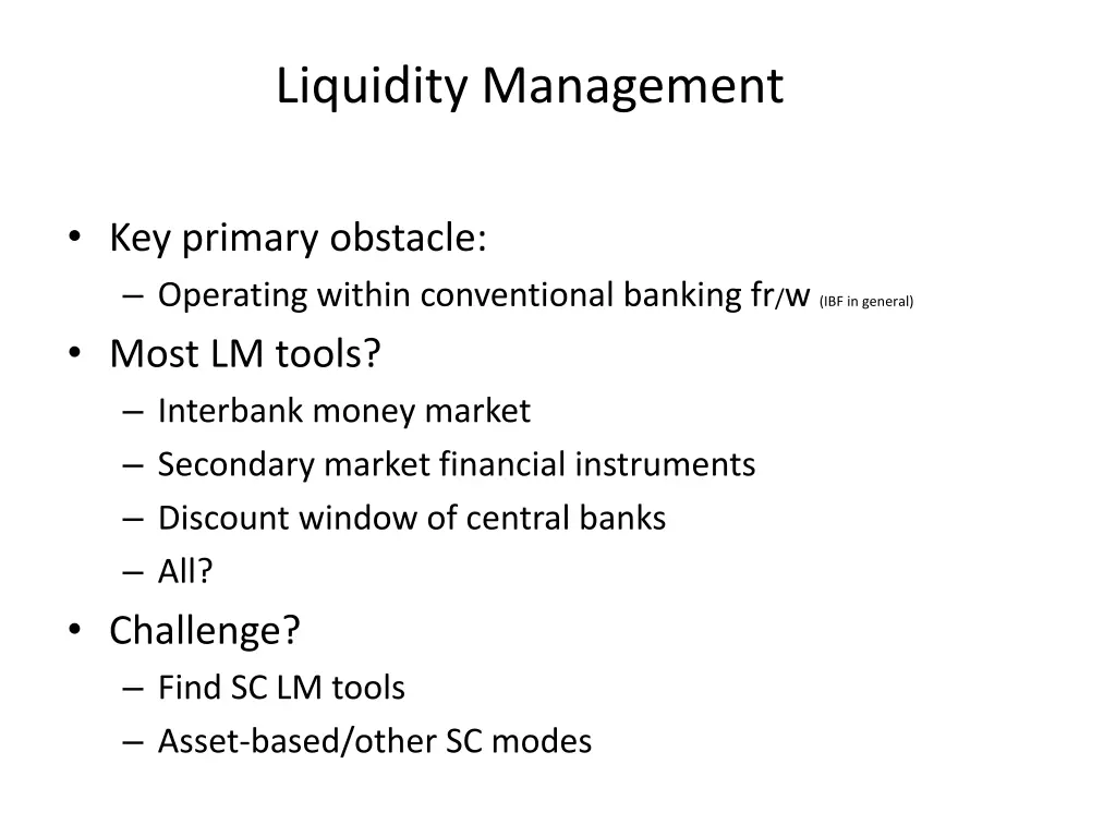 liquidity management 6