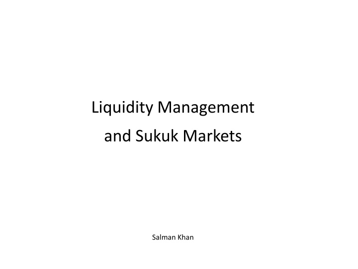 liquidity management