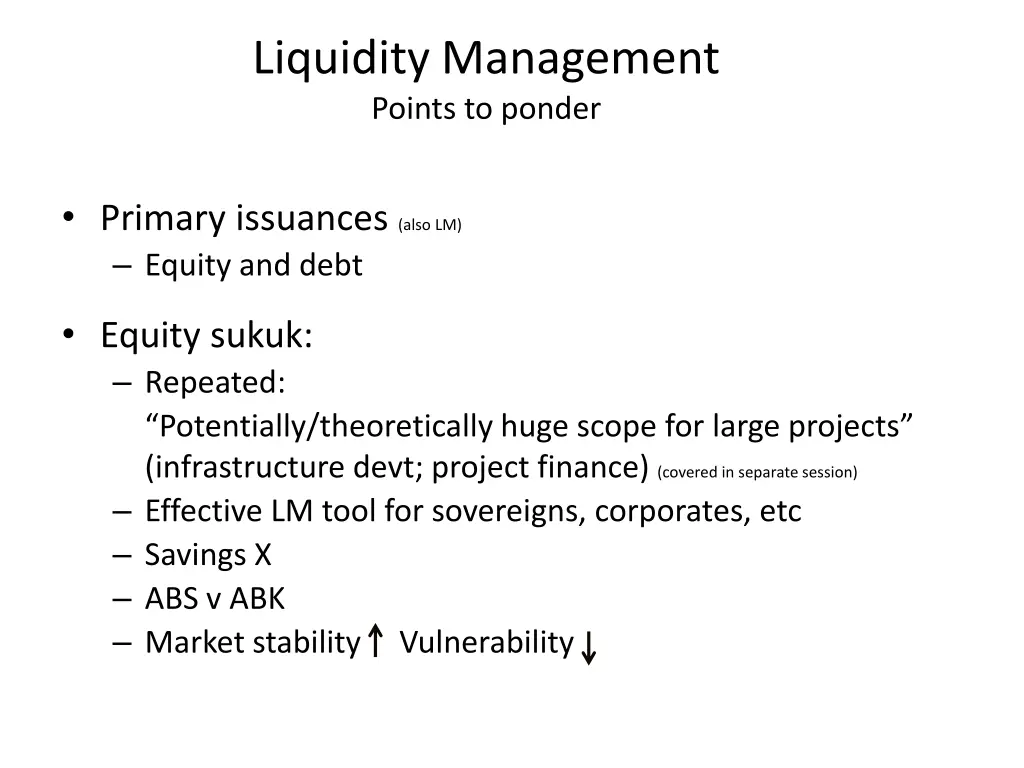 liquidity management points to ponder 2