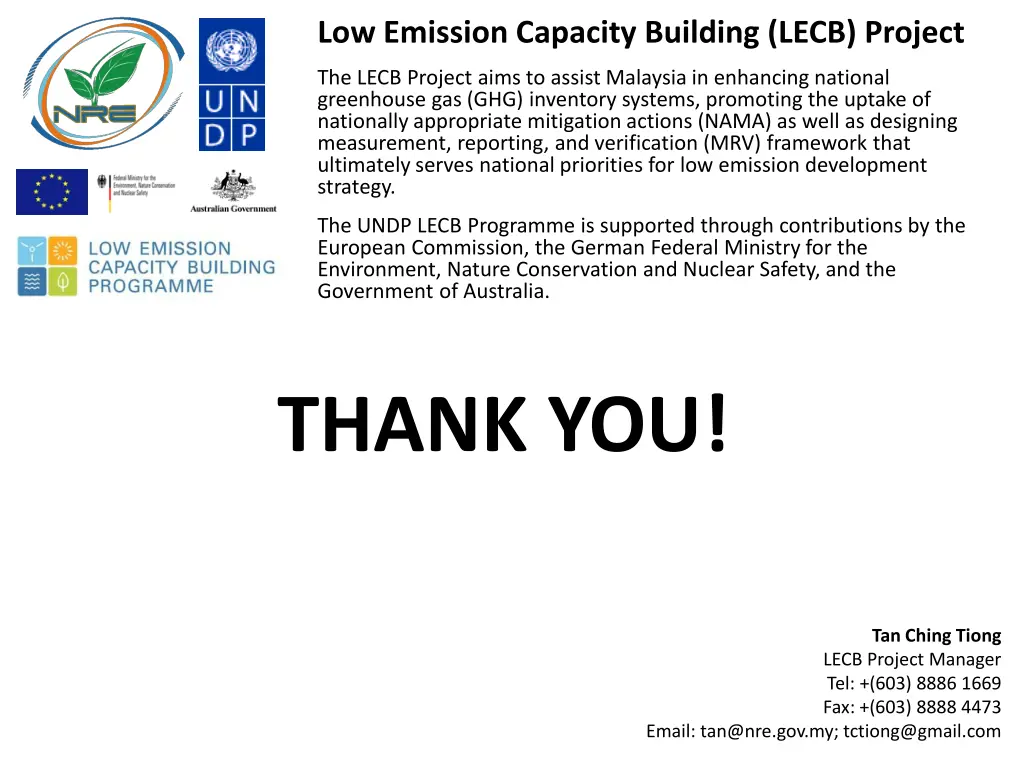 low emission capacity building lecb project